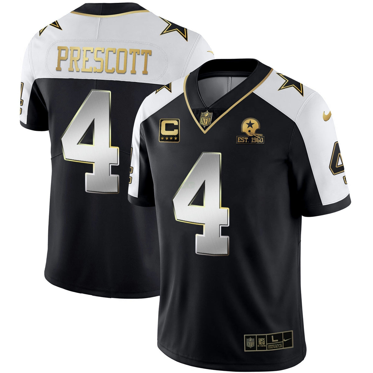 Jersey NFL Men’s Alternate Vapor Black Gold & Navy Blue Gold Limited