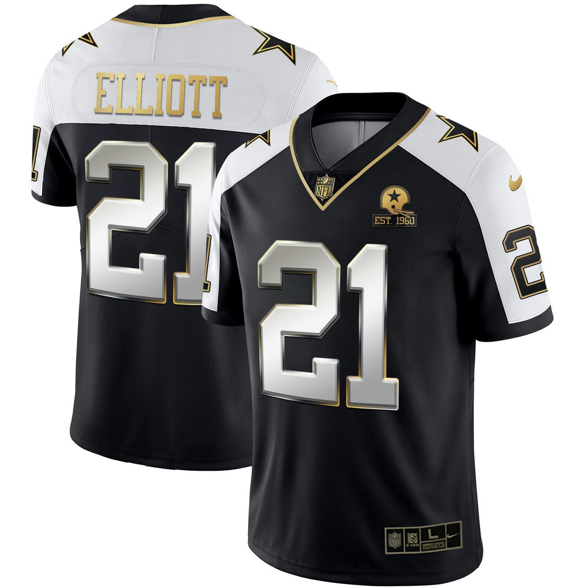 Jersey NFL Men’s Alternate Vapor Black Gold & Navy Blue Gold Limited