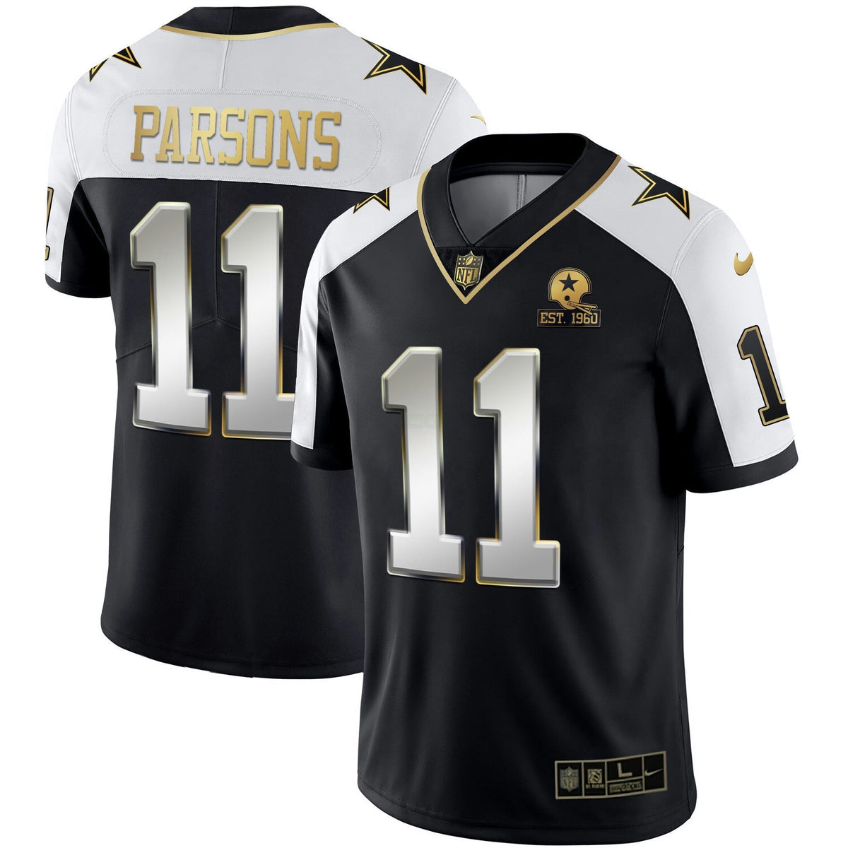 Jersey NFL Men’s Alternate Vapor Black Gold & Navy Blue Gold Limited