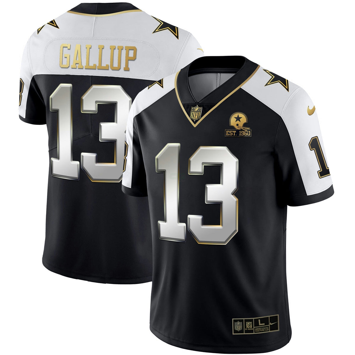 Jersey NFL Men’s Alternate Vapor Black Gold & Navy Blue Gold Limited