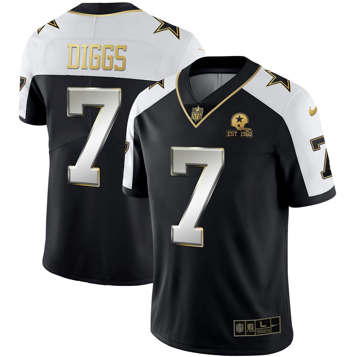 Jersey NFL Men’s Alternate Vapor Black Gold & Navy Blue Gold Limited