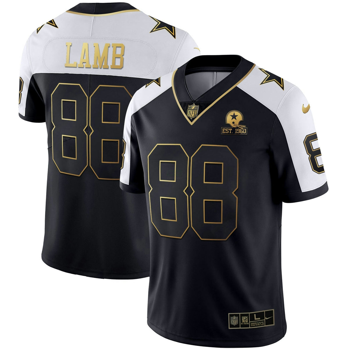 Jersey NFL Men’s Alternate Vapor Black Gold & Navy Blue Gold Limited