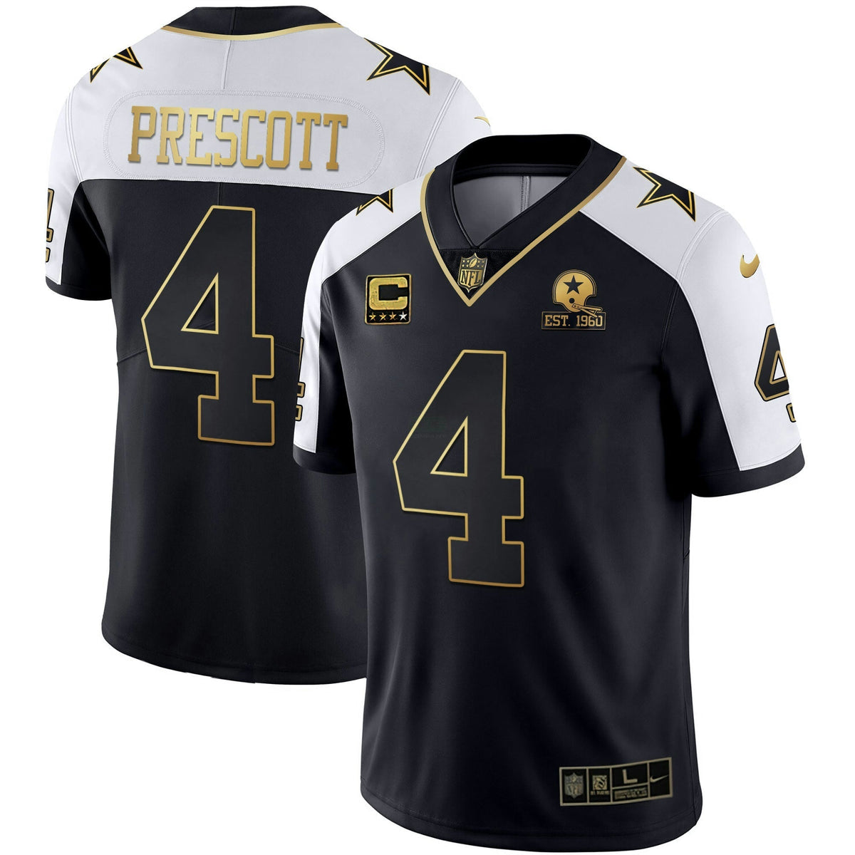 Jersey NFL Men’s Alternate Vapor Black Gold & Navy Blue Gold Limited