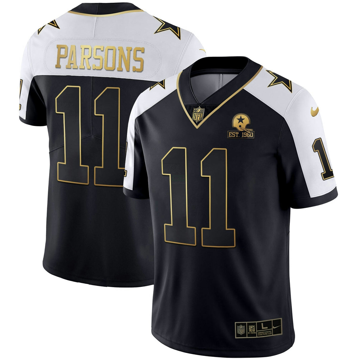 Jersey NFL Men’s Alternate Vapor Black Gold & Navy Blue Gold Limited