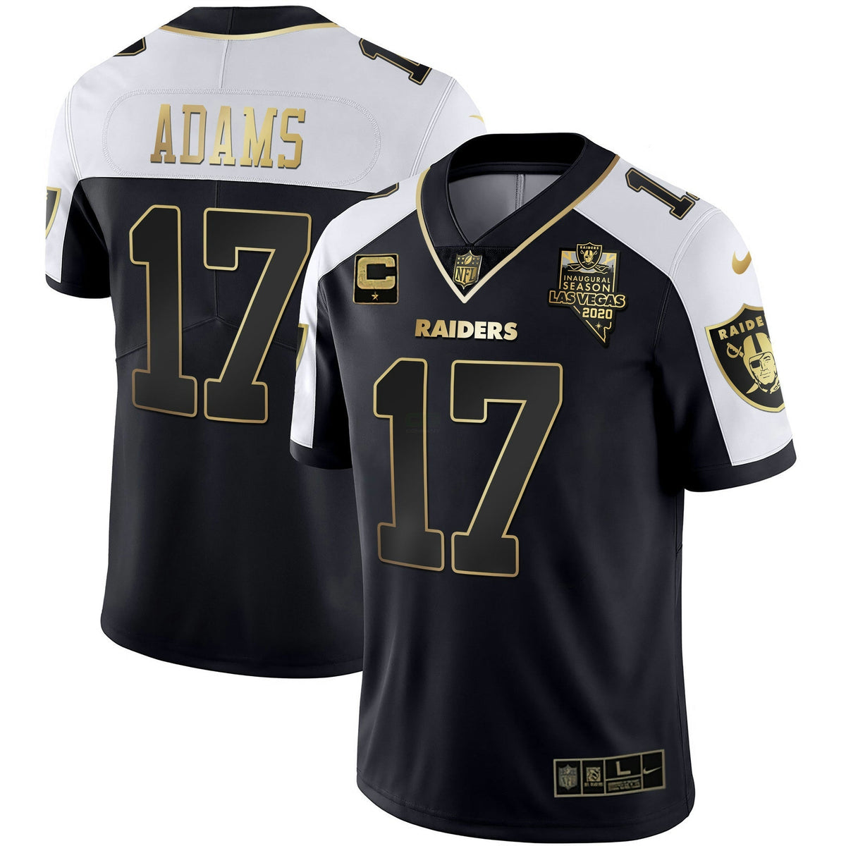 Jersey NFL Men’s Alternate Vapor Black Gold & Black Invertida Limited Inaugural Season Patch