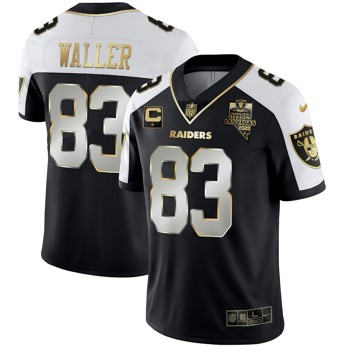 Jersey NFL Men’s Alternate Vapor Black Gold & Black Invertida Limited Inaugural Season Patch