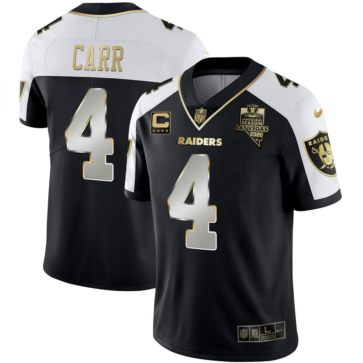Jersey NFL Men’s Alternate Vapor Black Gold & Black Invertida Limited Inaugural Season Patch