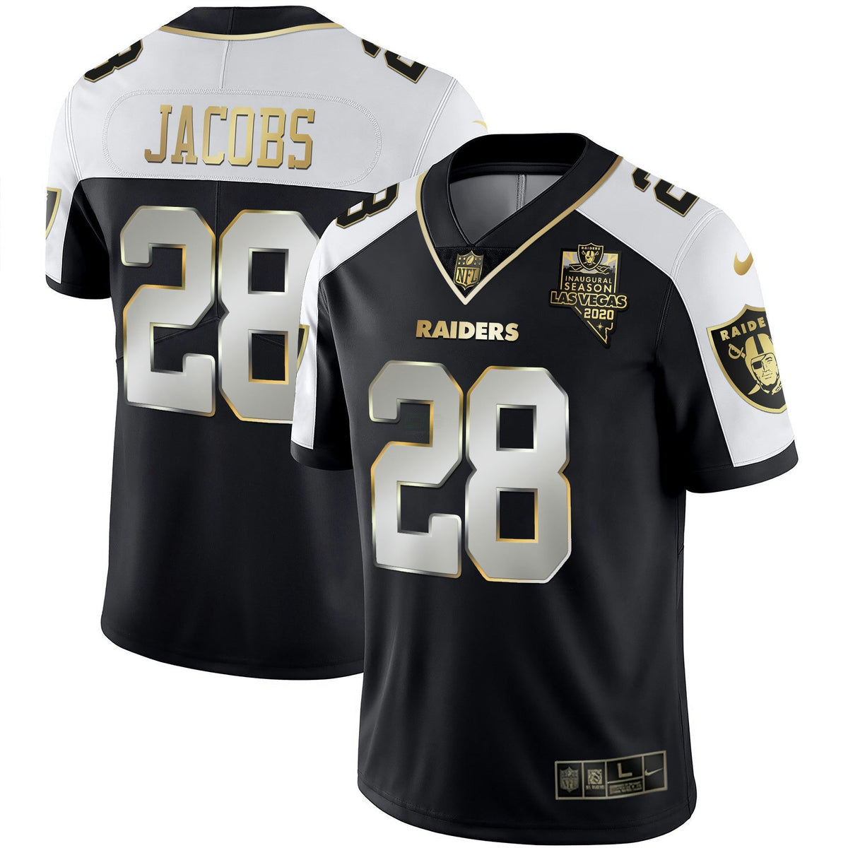 Jersey NFL Men’s Alternate Vapor Black Gold & Black Invertida Limited Inaugural Season Patch