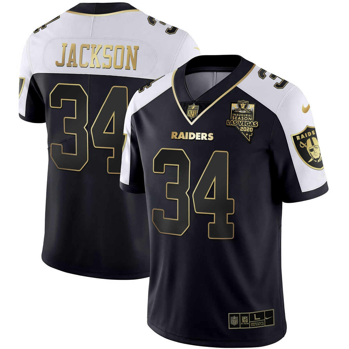 Jersey NFL Men’s Alternate Vapor Black Gold & Black Invertida Limited Inaugural Season Patch