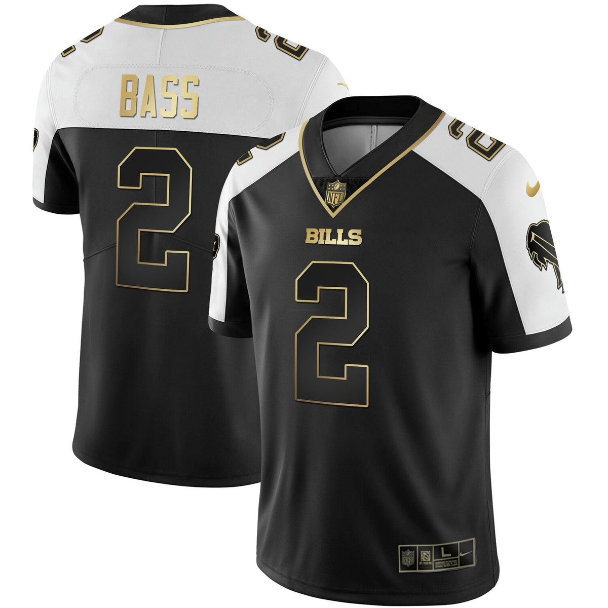 Jersey NFL Men’s Alternate Vapor Black Gold & Black Invertida Limited