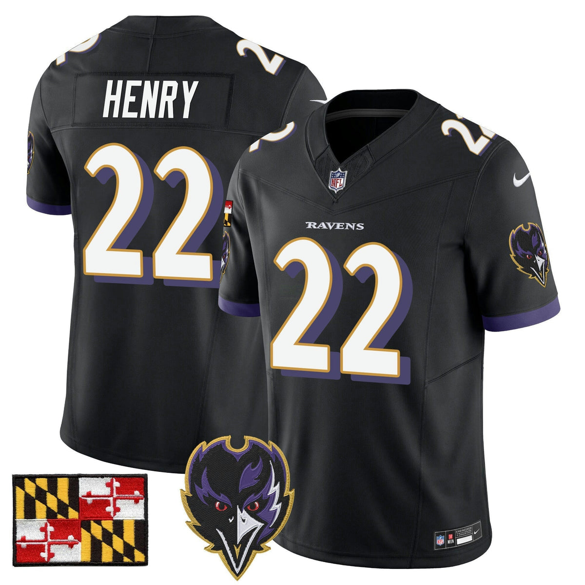 NFL Men’s Baltimore 2024 Maryland Flag Vapor Limited Jersey V2