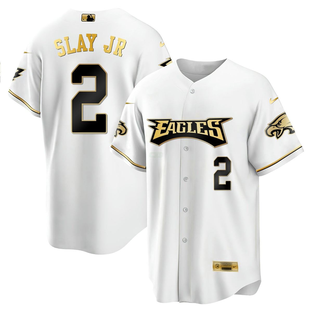 Jersey NFL Men’s Baseball White Gold & Black Gold