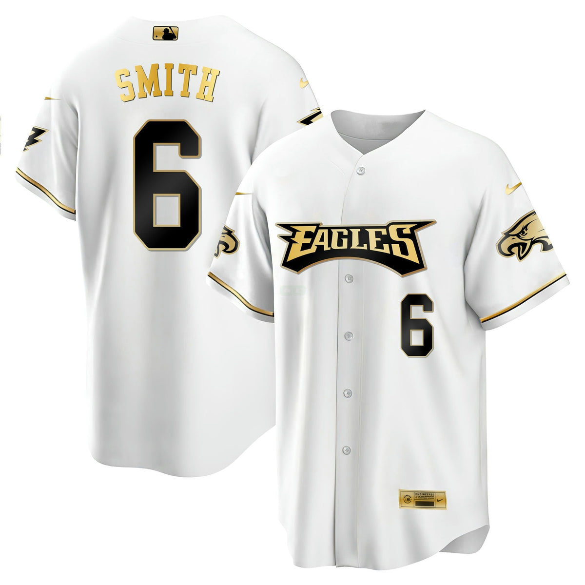 Jersey NFL Men’s Baseball White Gold & Black Gold