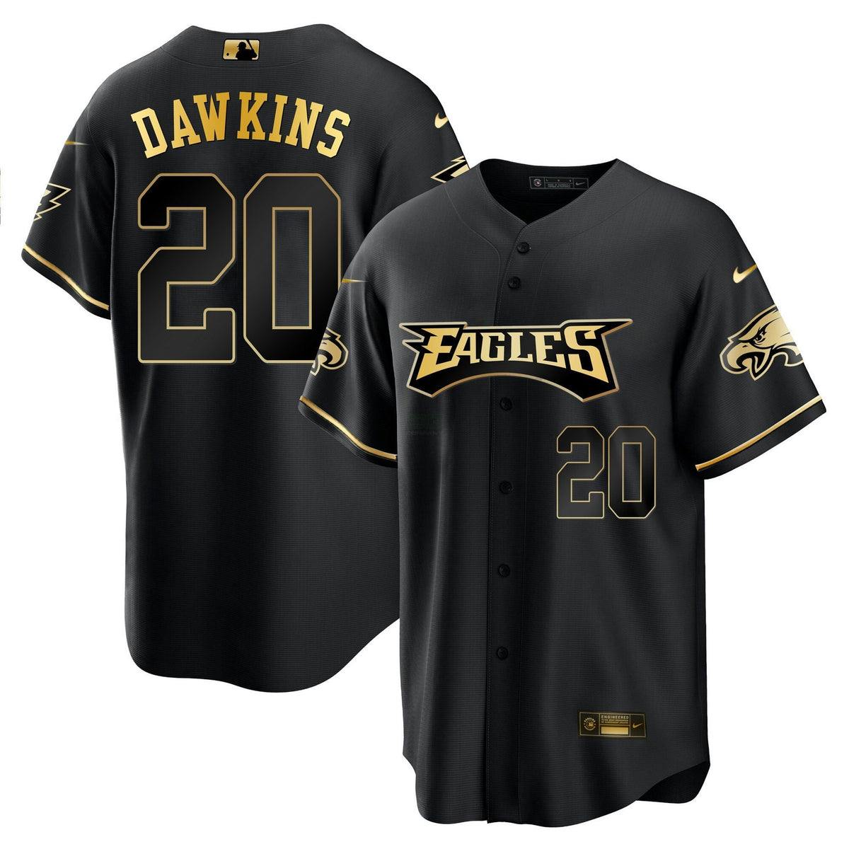 Jersey NFL Men’s Baseball White Gold & Black Gold