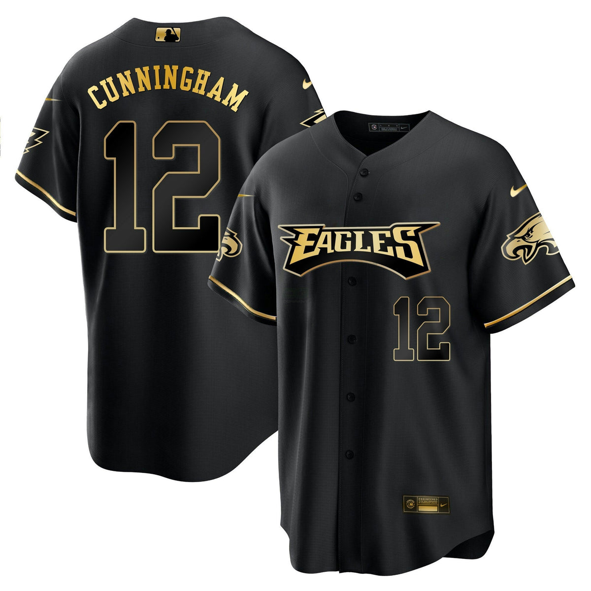 Jersey NFL Men’s Baseball White Gold & Black Gold