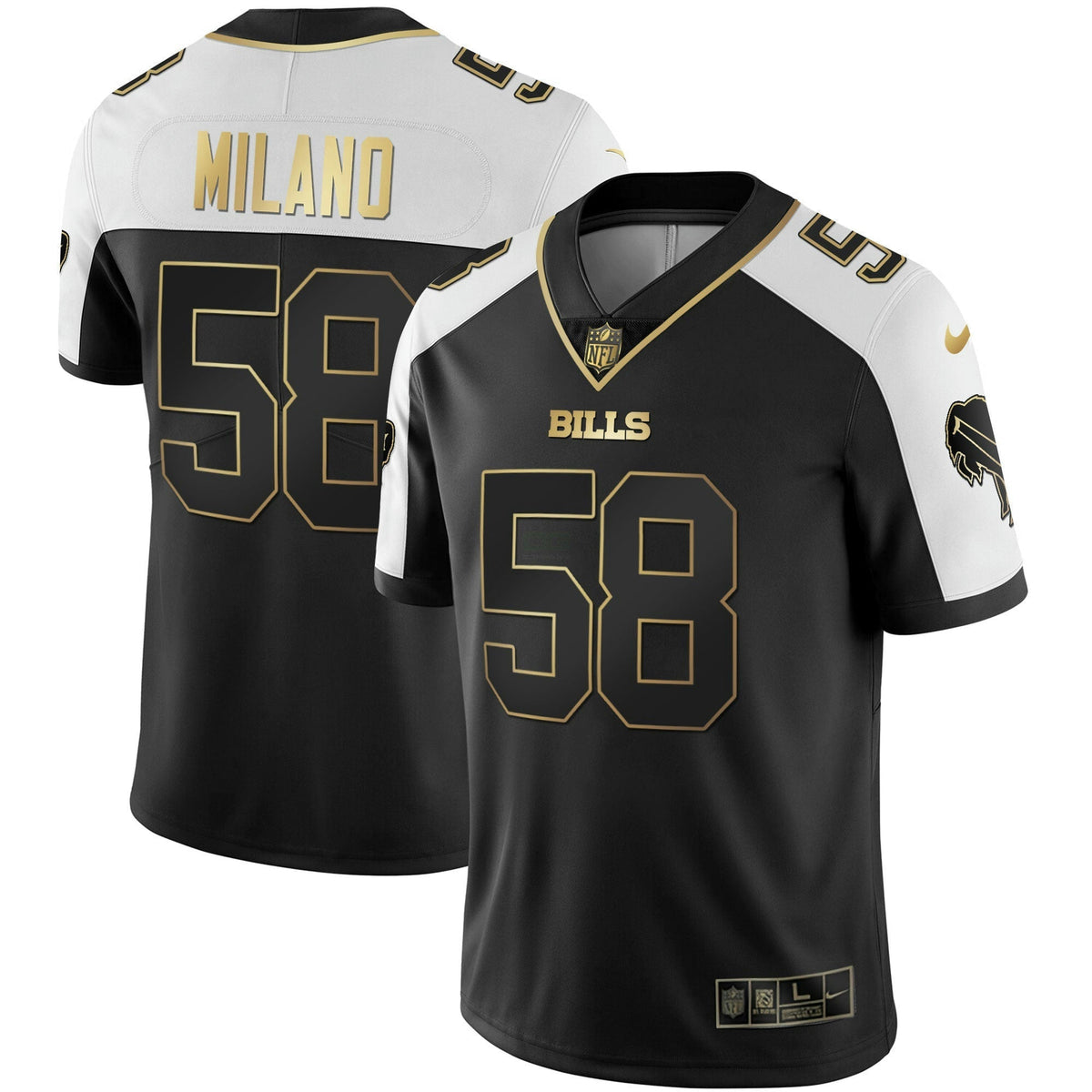 Jersey NFL Buffalo Bills Men’s White Gold & Black Gold