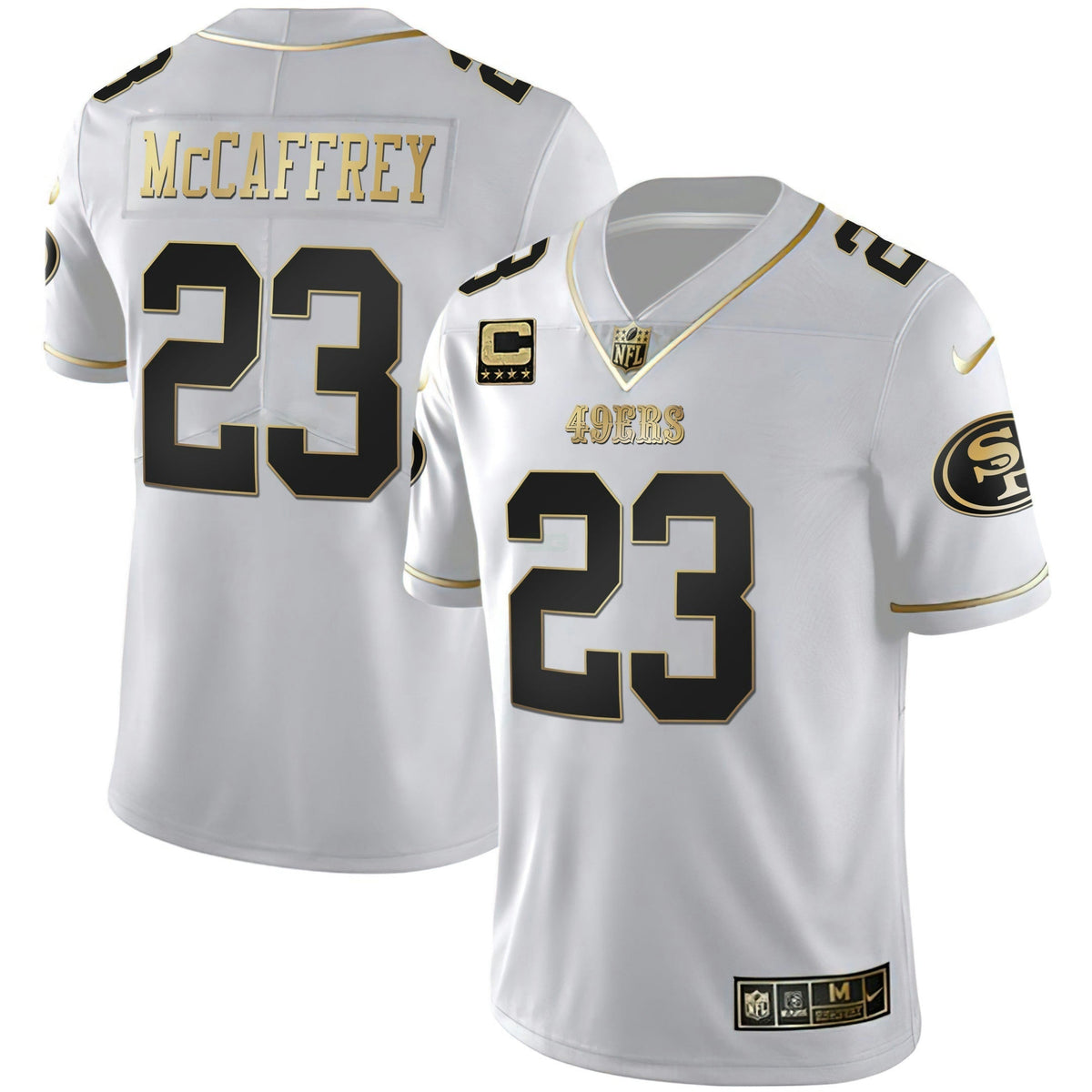 Jersey NFL Men’s Christian McCaffrey Gold & Split