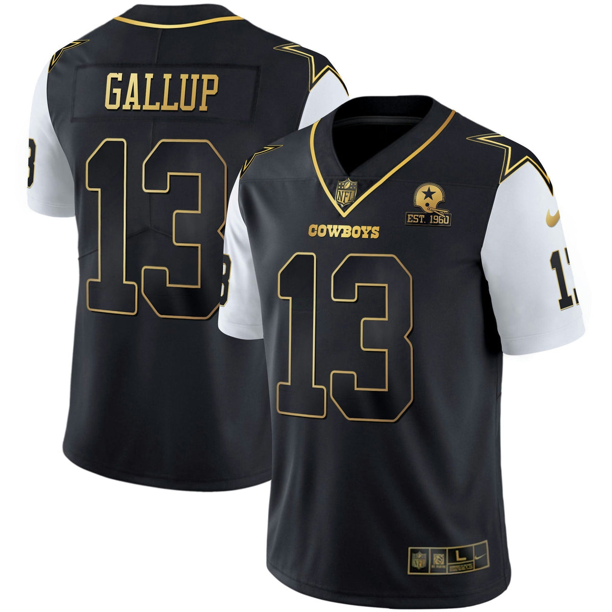 Jersey NFL Men’s Color Rush Vapor Black & White Gold Limited