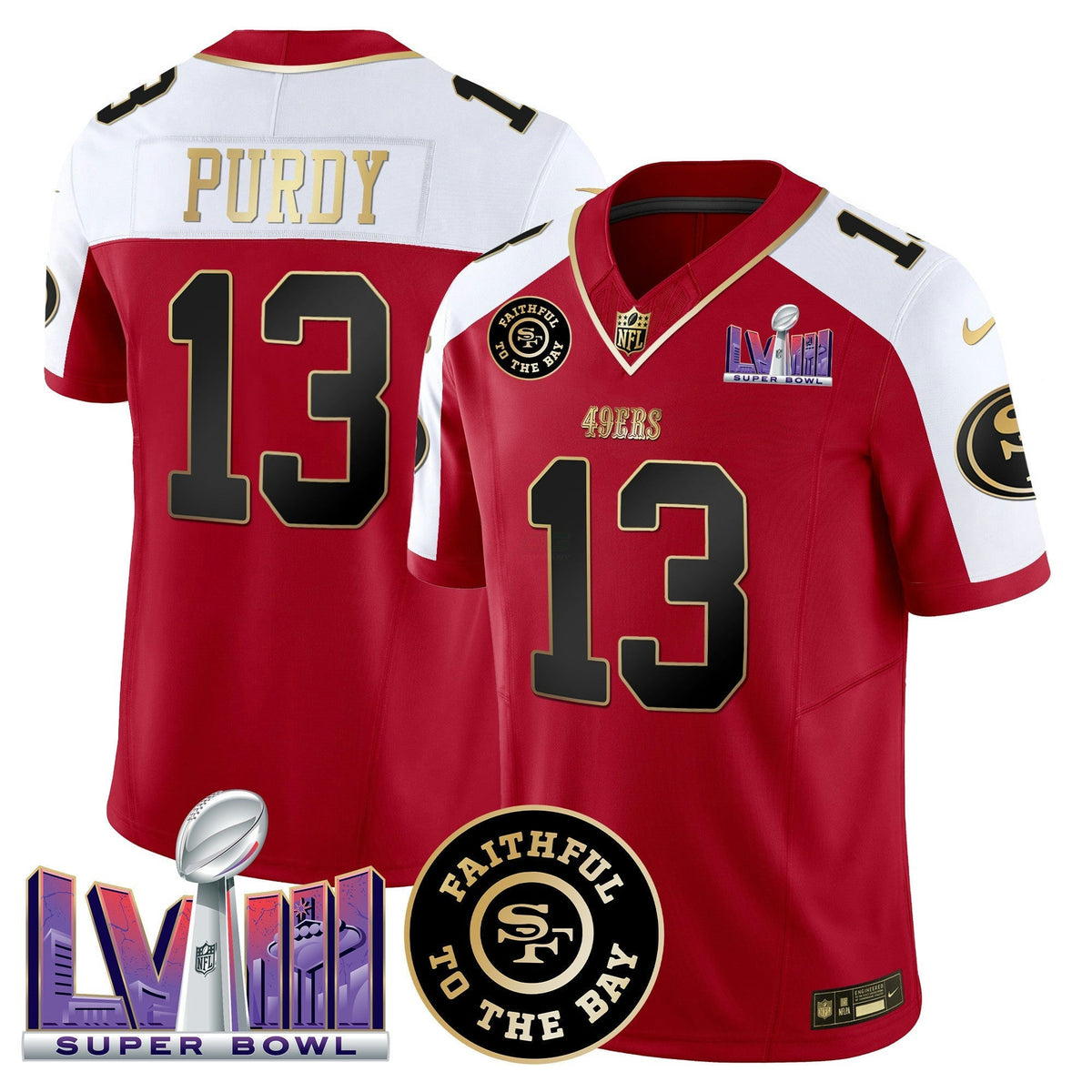 NFL Men’s Faithful & Super Bowl LVIII Patch Vapor Jersey