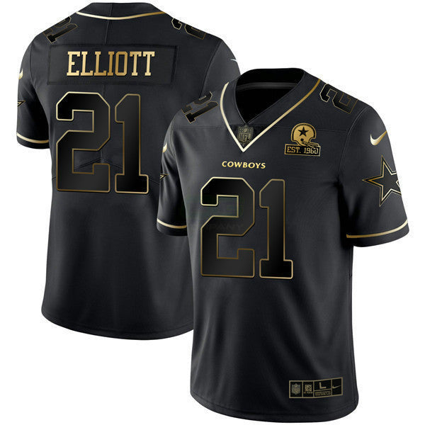 Jersey NFL Men’s Gold & Split Vapor Limited Est 1960 Patch