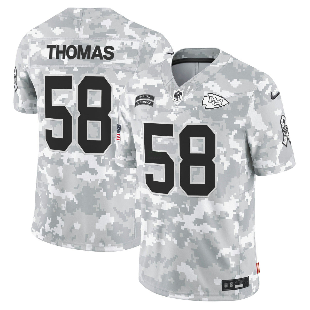 NFL Men’s Kansas City 2024 Salute to Service Vapor Limited Jersey – All stitched