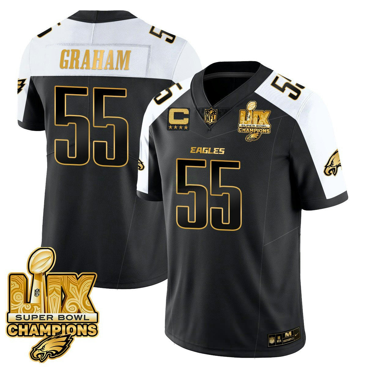 NFL Men’s Philadelphia Super Bowl LIX Champions Gold Vapor Limited Jersey