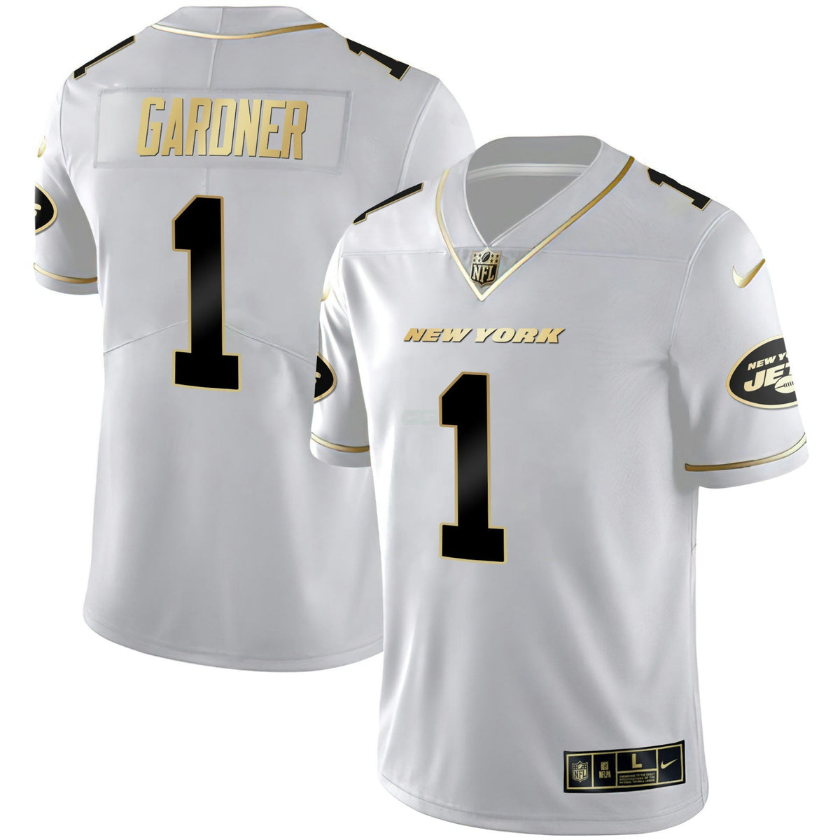 Jersey NFL Men’s Black Gold & White Gold Vapor Limited