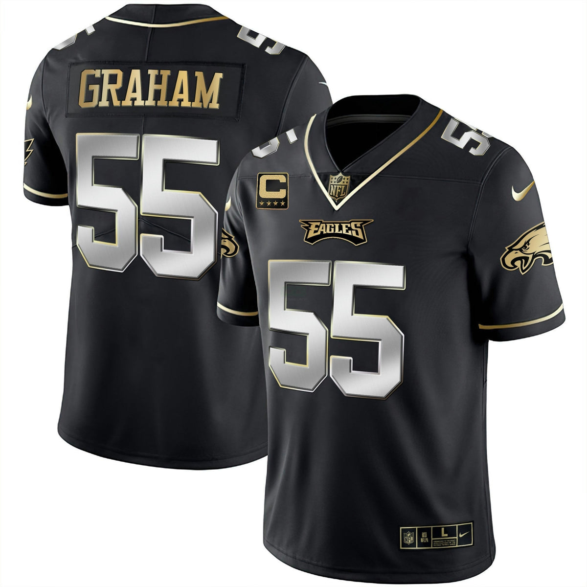 Jersey NFL Men’s Black Silver Limited