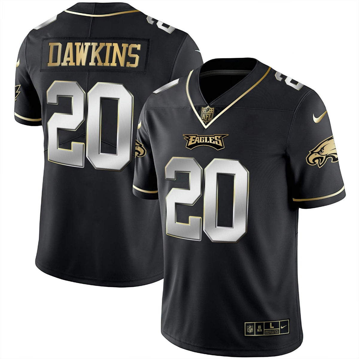 Jersey NFL Men’s Black Silver Limited
