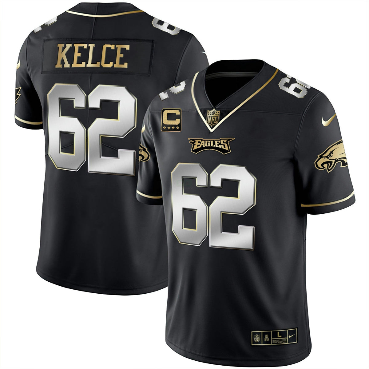 Jersey NFL Men’s Black Silver Limited