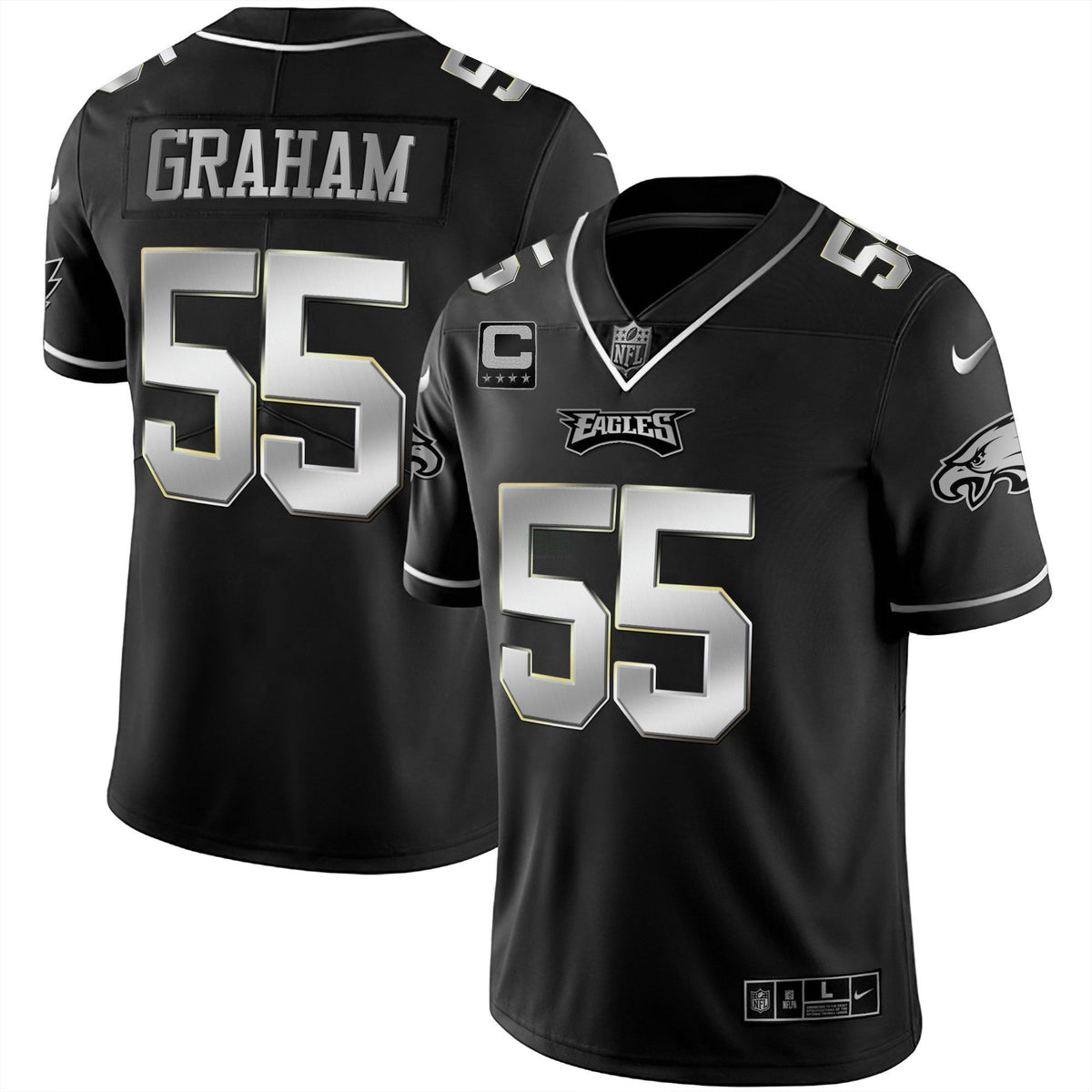 Jersey NFL Men’s Black Silver Limited