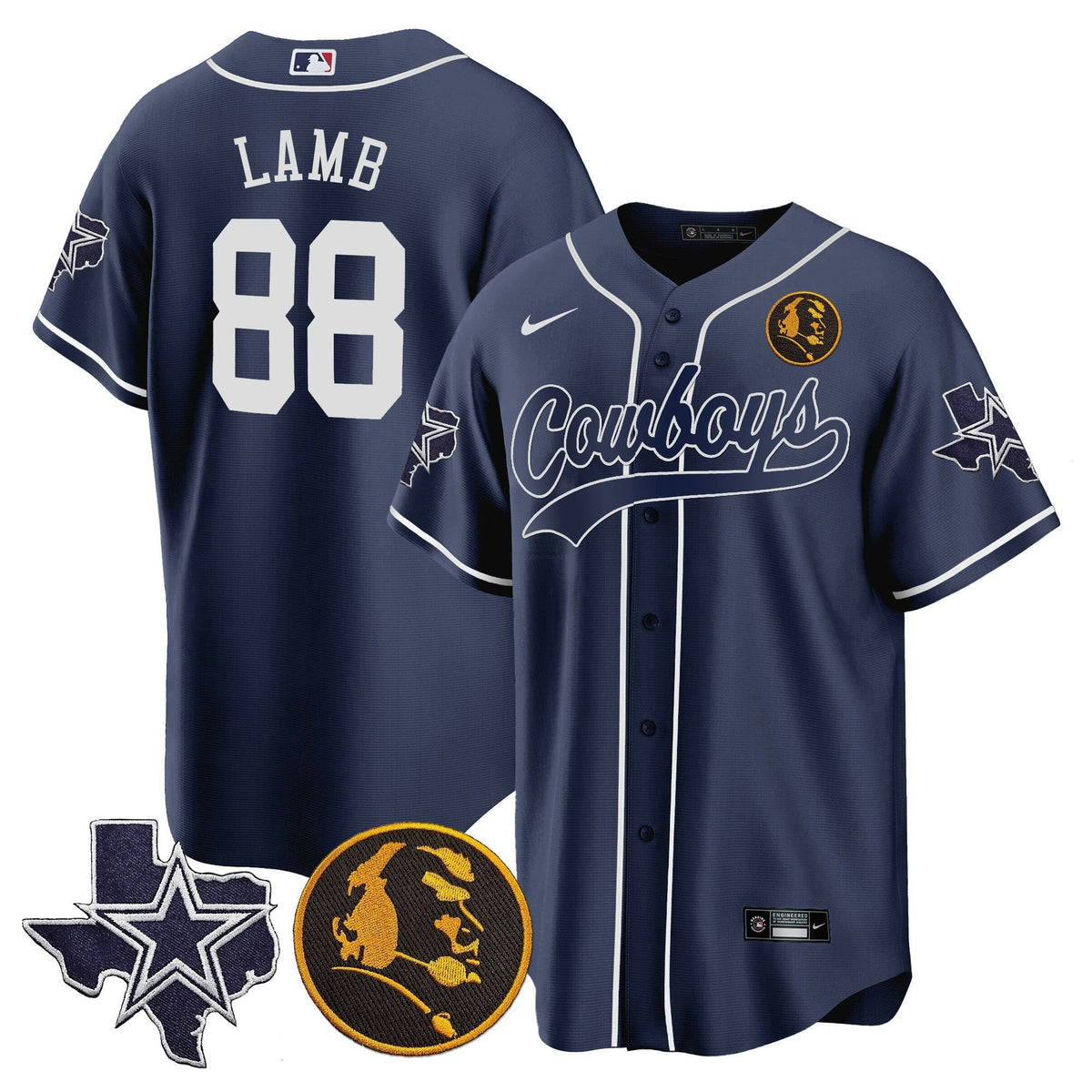 NFL Men’s Texas & John Madden Patch Jersey