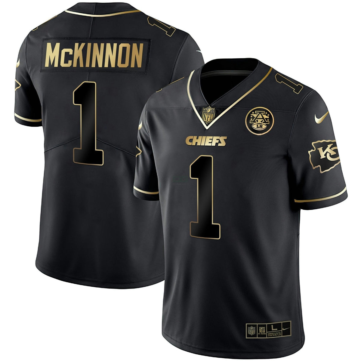 Jersey NFL Men’s Vapor Black Red Gold Limited