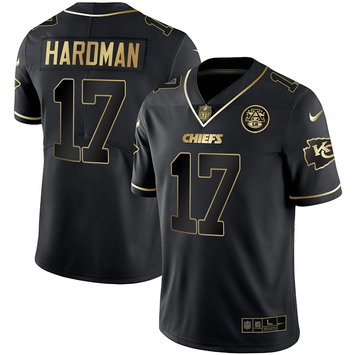 Jersey NFL Men’s Vapor Black Red Gold Limited