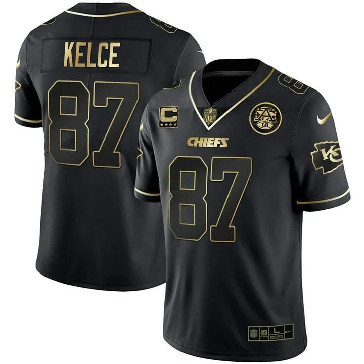 Jersey NFL Men’s Vapor Black Red Gold Limited