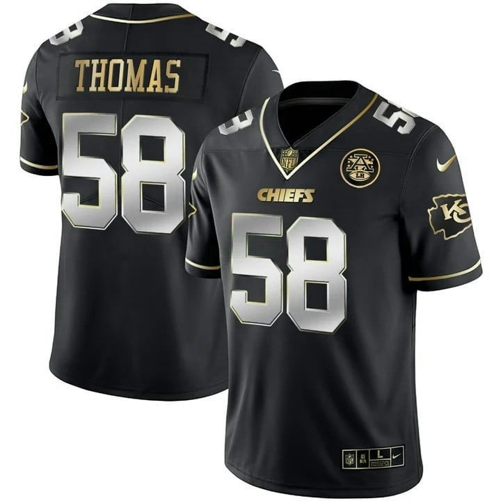 Jersey NFL Men’s Vapor Black Red Gold Limited