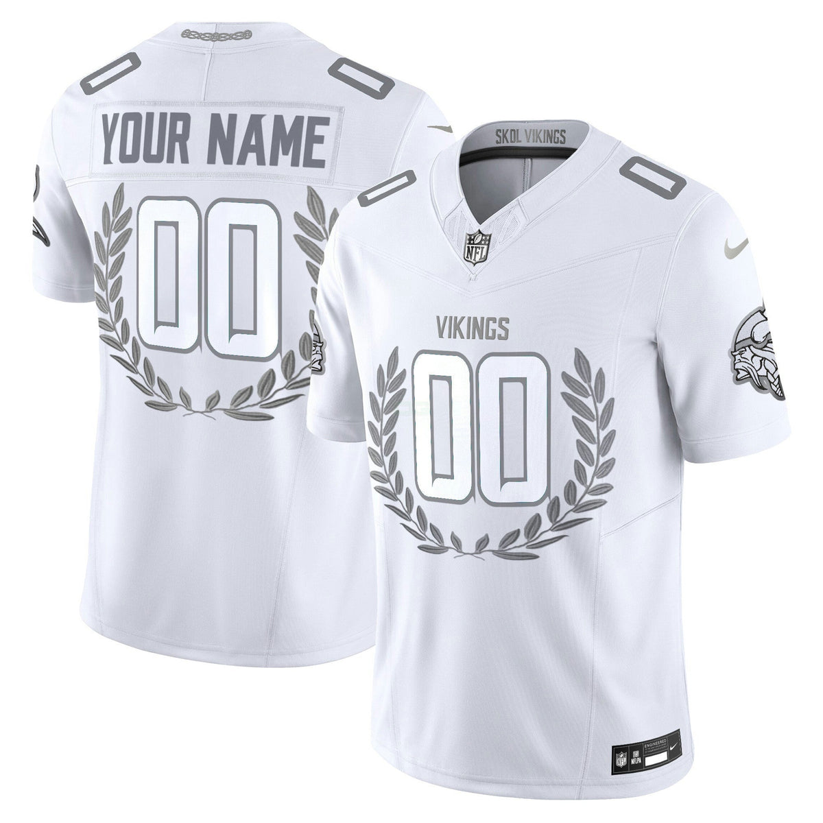 NFL Minnesota Platinum MVP Vapor Limited Jersey - Custom