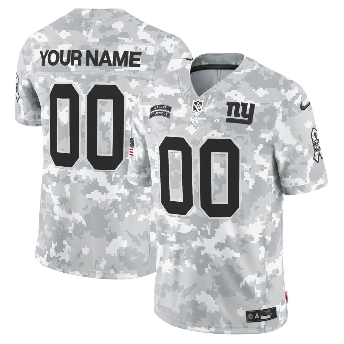 NFL New York 2024 Salute to Service Vapor Limited Jersey – Arctic Camo - Custom
