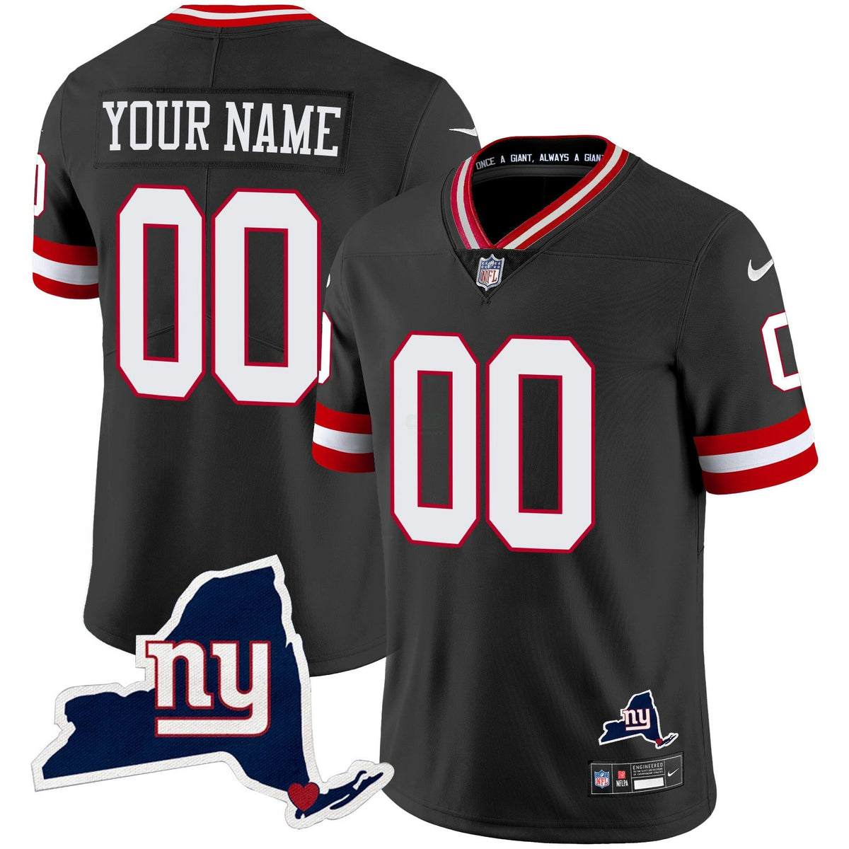 NFL New York State Map Patch Limited Jersey
