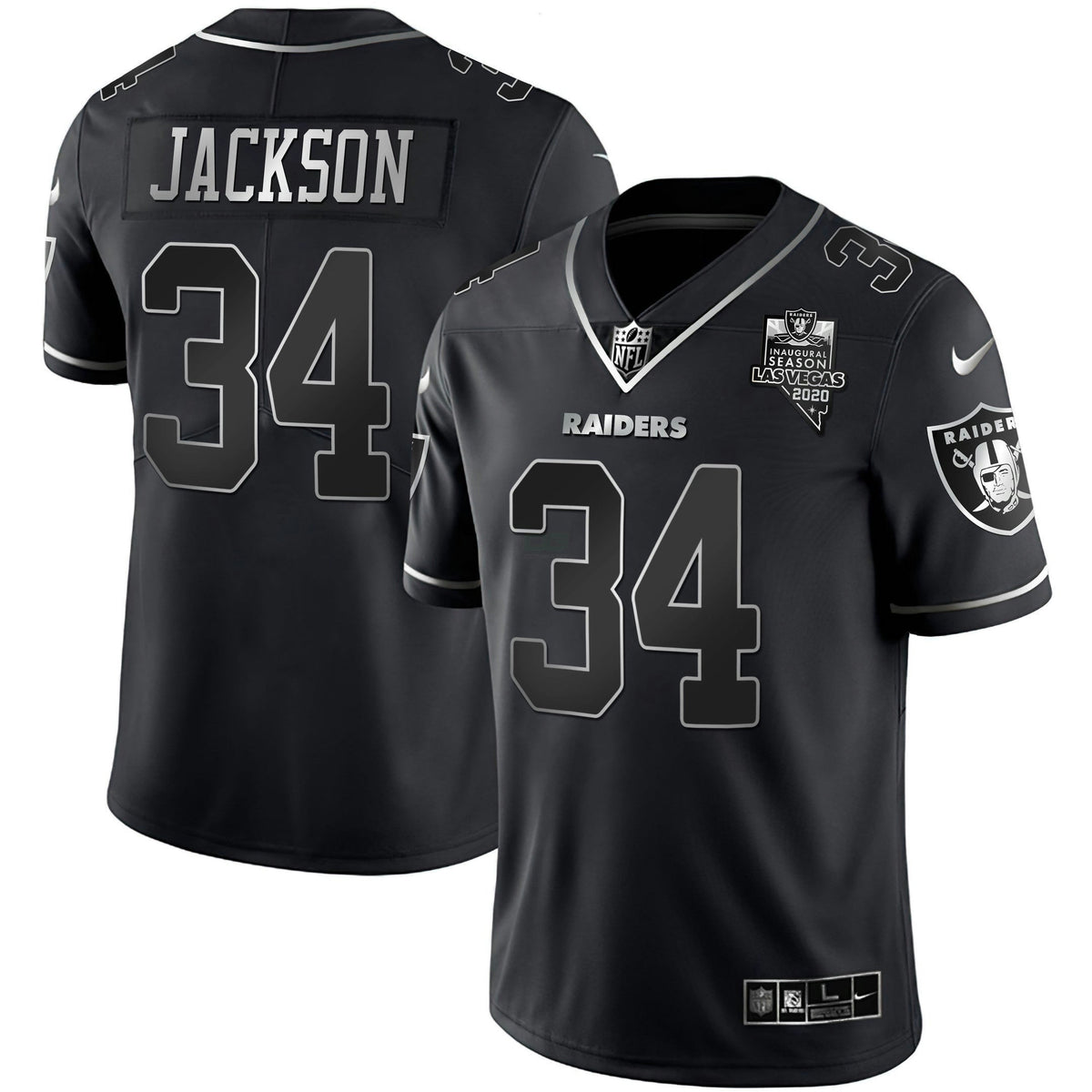 Jersey NFL Black Silver Vapor