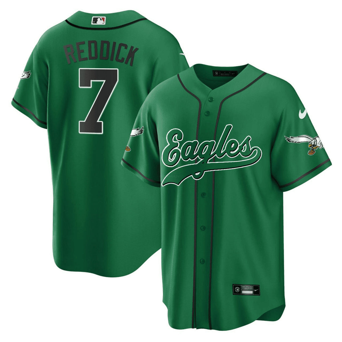 NFL Philadelphia Eagles Reddick Kelly Black & Kelce White Jersey