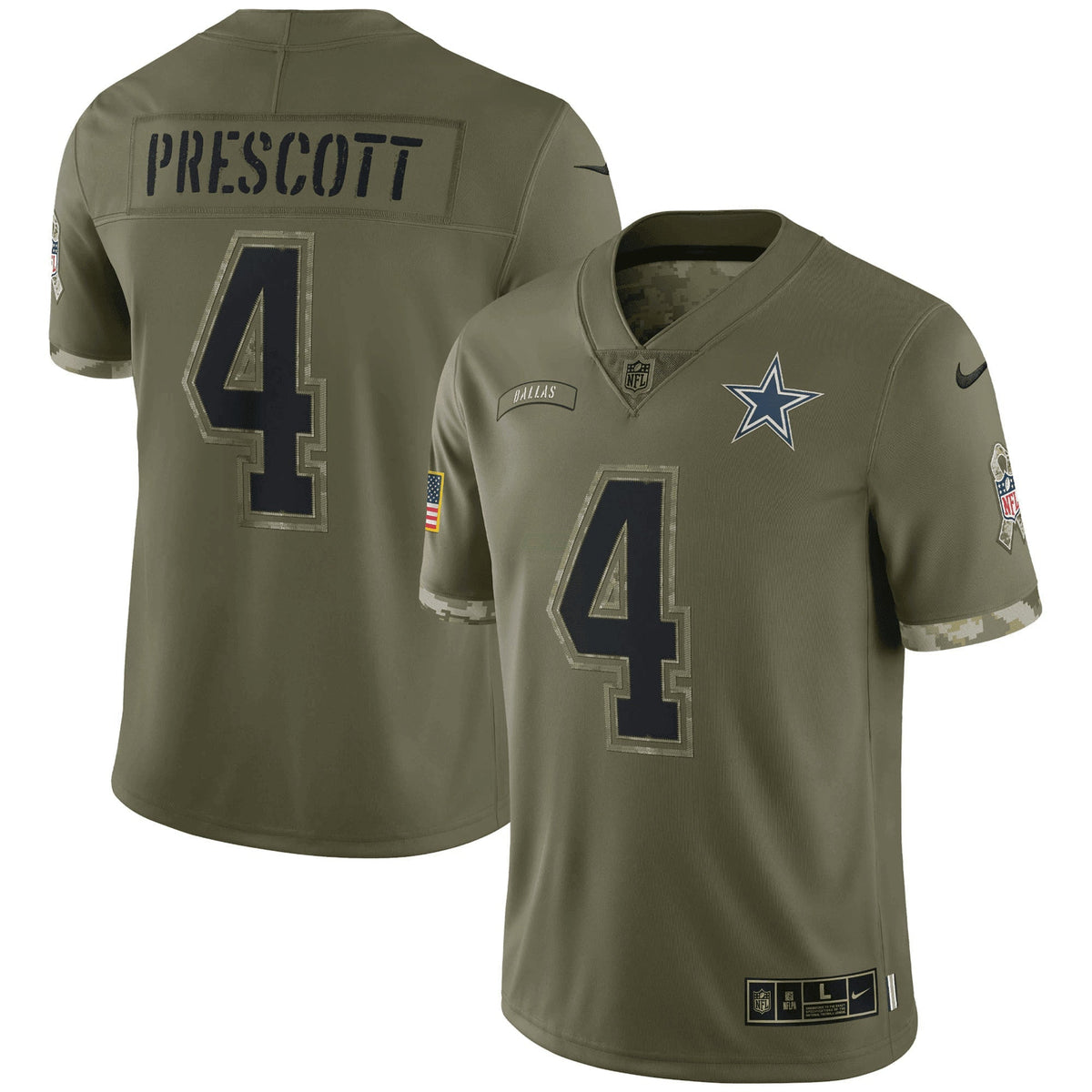 Jersey NFL Salute To Service 2022 Limited – Olive