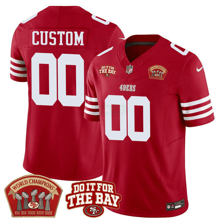 NFL San Francisco 5x World Champions & “Do It For The Bay” Patch Limited Jersey