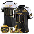 NFL Seattle “Super Bowl LX & 50th Patch” Gold Vapor Limited Jersey