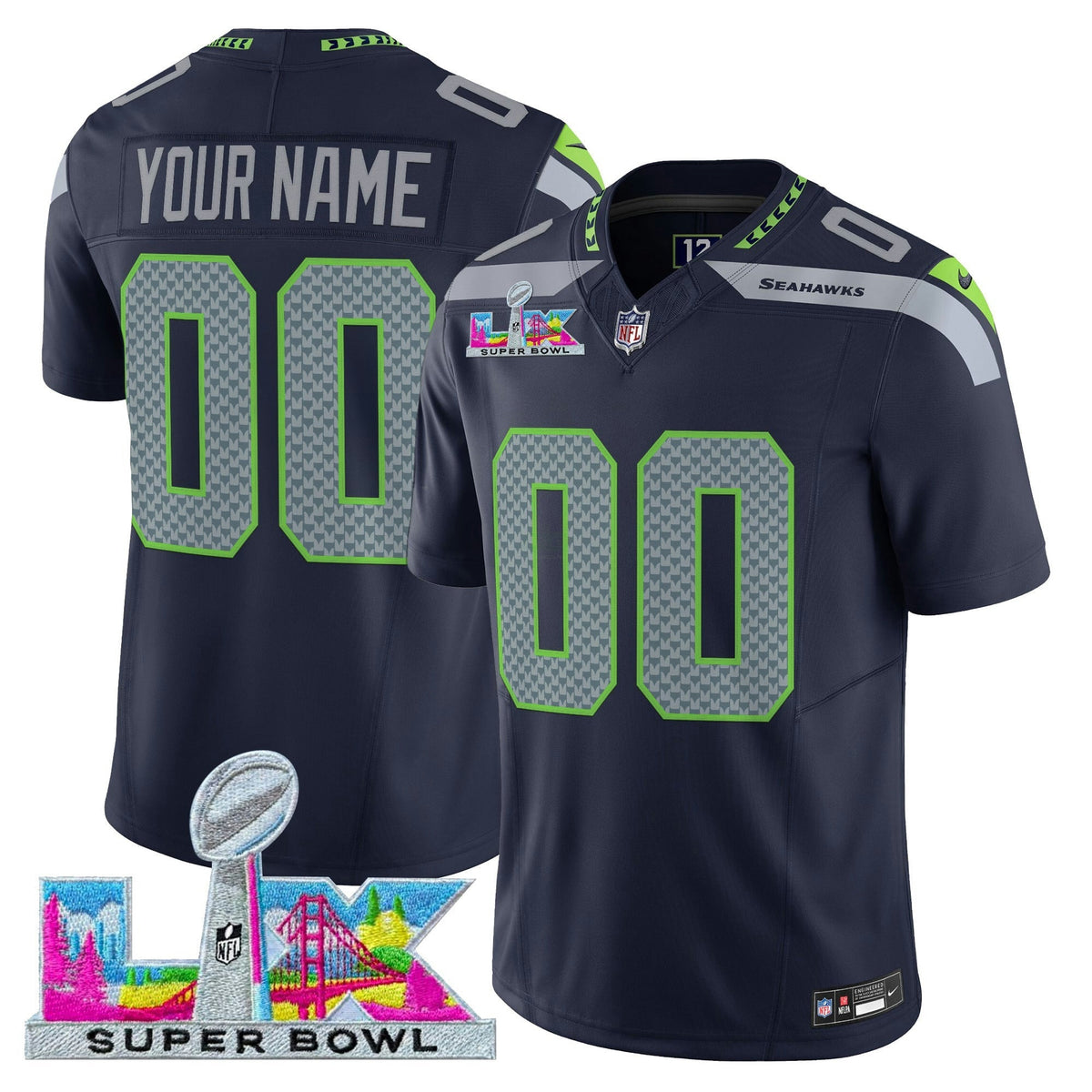 NFL Seattle Super Bowl LX Vapor Limited Jersey