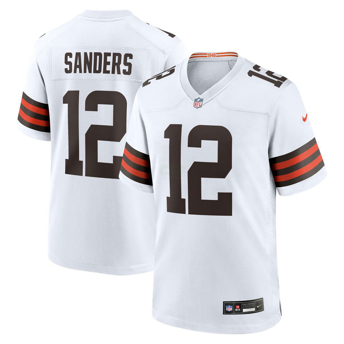 NFL Shedeur Sanders #12 Cleveland 2025 White Jersey - Cleveland Browns