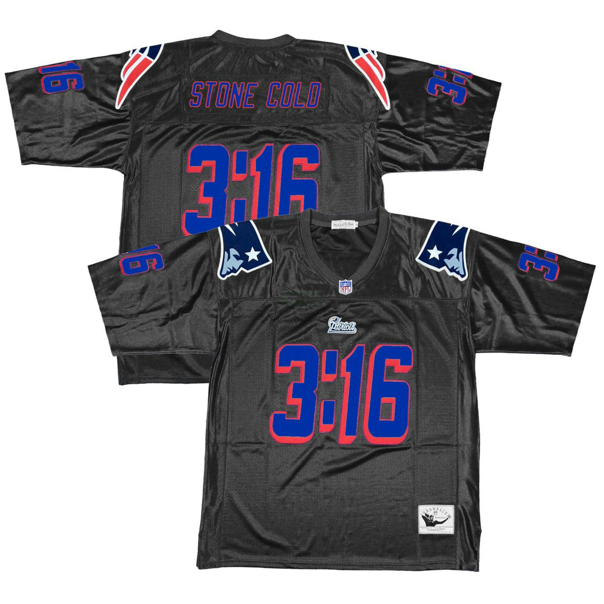 NFL Stone Cold Steve Austin New England Black Jersey - Black