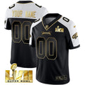 NFL Super Bowl Gold Custom Vapor Jersey