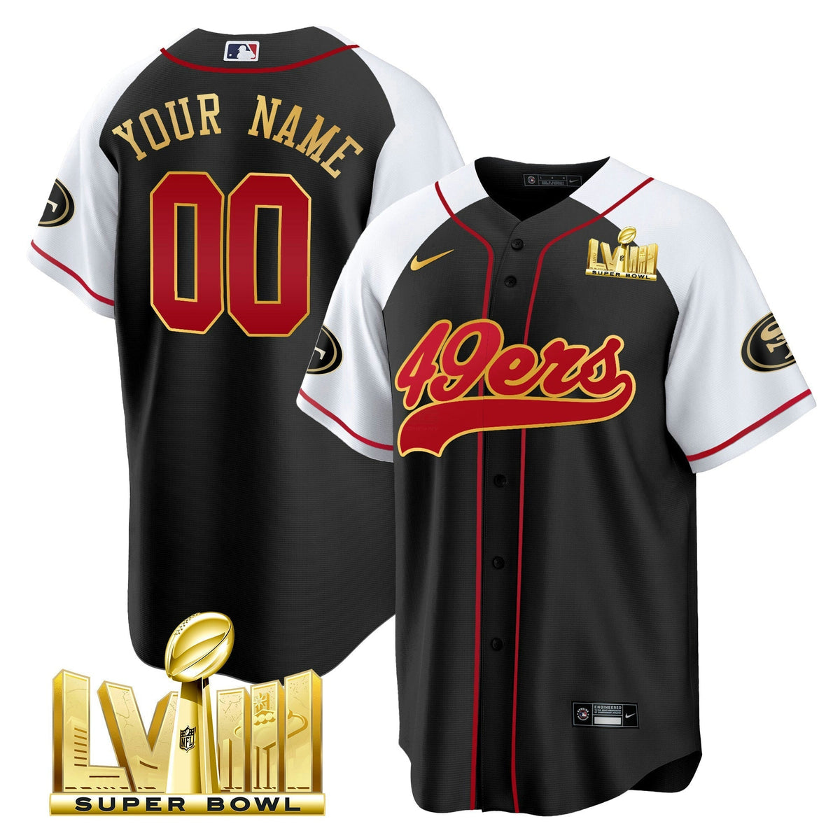 NFL Super Bowl LVIII Gold Patch Jersey