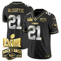 NFL Trent McDuffie Super Bowl LVIII & Back 2 Back Gold Patch Black Limited Vapor Jersey V2 - Trent McDuffie